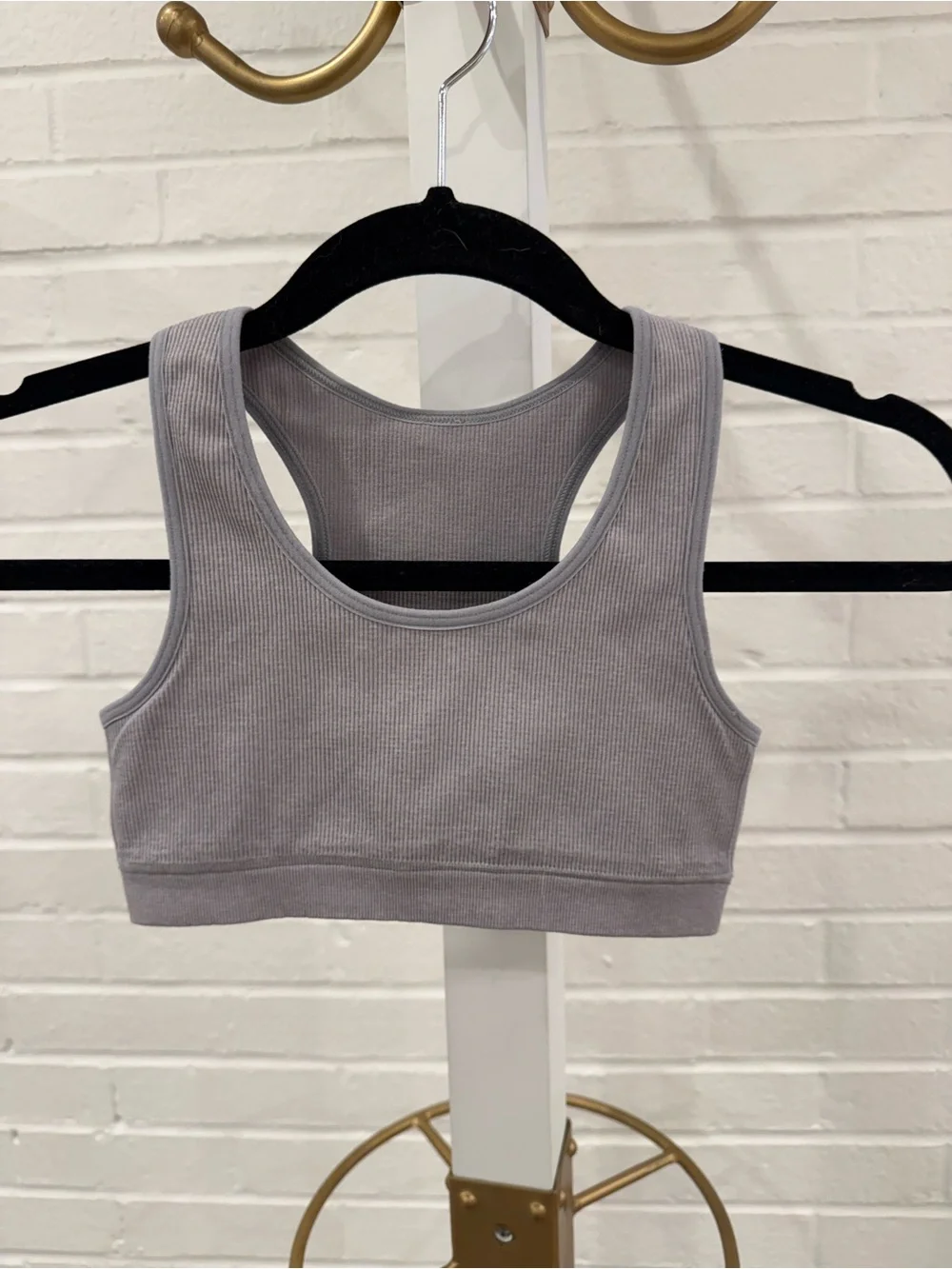 GAP Ribbed Scoop & Racerback Crop Bras - Beige and Lavender